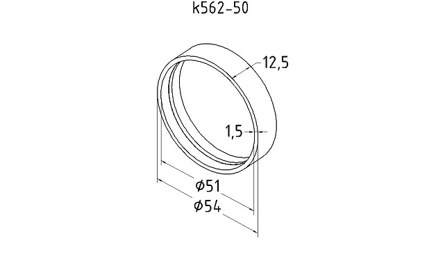 Соединитель-кольцо для 50.8 мм, полированный, AISI 304 k562-50 3 Соединитель-кольцо для 50.8 мм, полированный, AISI 304 k562-50 3