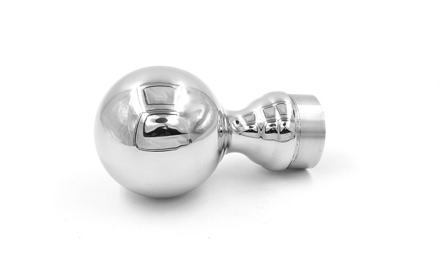 Наконечник шар на стойку Ø50.8 мм, литой, полированный, AISI 304, k075 3 Наконечник шар на стойку Ø50.8 мм, литой, полированный, AISI 304, k075 3