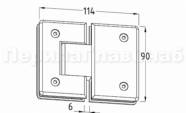 Петля для душевой кабины стекло-стекло 180° 90х55 мм латунь-хром, полированная t303 PC 3 Петля для душевой кабины стекло-стекло 180° 90х55 мм латунь-хром, полированная t303 PC 3