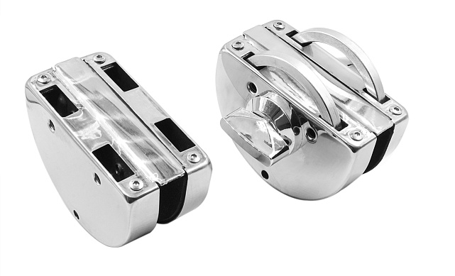 Замок для стеклянной двери с ответной частью на стекло, без вырезов в стекле полированный t109 PSS 6 Замок для стеклянной двери с ответной частью на стекло, без вырезов в стекле полированный t109 PSS 6