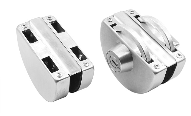 Замок для стеклянной двери с ответной частью на стекло, без вырезов в стекле шлифованный t109 SSS 6 Замок для стеклянной двери с ответной частью на стекло, без вырезов в стекле шлифованный t109 SSS 6