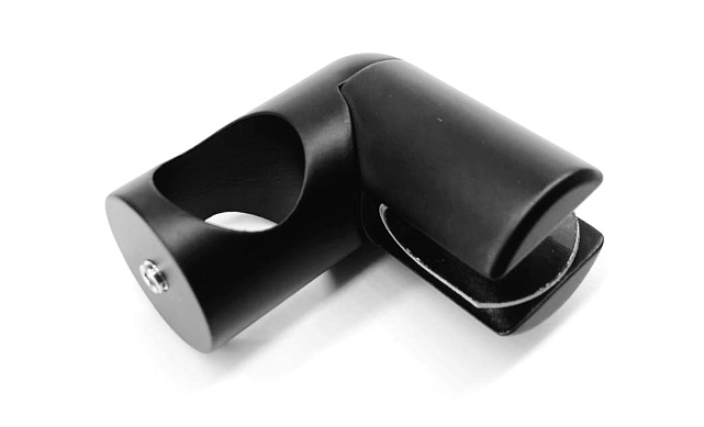 Держатель стекла сквозной боковой, для трубы 19 мм, черный, t912 Bl 5