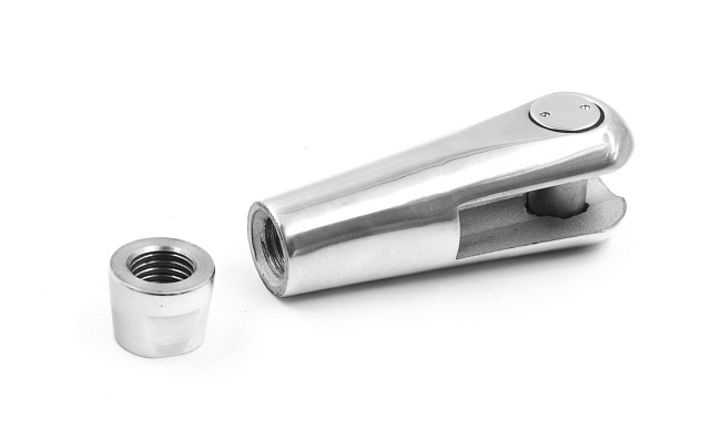 Наконечник ванты (тяги) с резьбой М16 левый, литой,полированный (AISI316) k661-16-L 7 Наконечник ванты (тяги) с резьбой М16 левый, литой,полированный (AISI316) k661-16-L 7