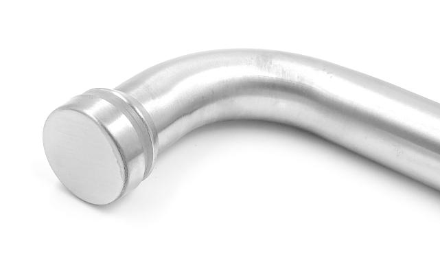 Дверная ручка с кнобом для стекла 8-10 мм, 19х201 мм, отверстие 12 мм, шлифованная t623-200 SSS 6