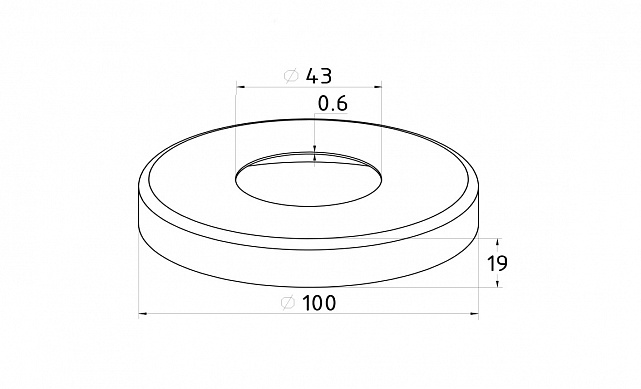 Низ стойки Ø42.4 мм, 100х18х0.6, полированный (AISI 304) k332-2 2 Низ стойки Ø42.4 мм, 100х18х0.6, полированный (AISI 304) k332-2 2