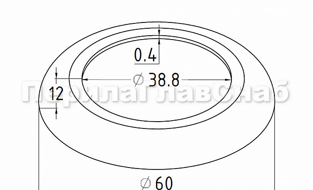 Низ стойки Ø38.1 мм, Ø60х12х0.4, полированный (AISI 304) k015 2 Низ стойки Ø38.1 мм, Ø60х12х0.4, полированный (AISI 304) k015 2
