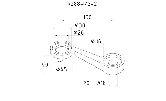 I/2-спайдер-100 мм, AISI 304, 1х26х38, 1х18х36/40мм, нагрузки: 1кН, 2кН k288-I/2-2 2 I/2-спайдер-100 мм, AISI 304, 1х26х38, 1х18х36/40мм, нагрузки: 1кН, 2кН k288-I/2-2 2