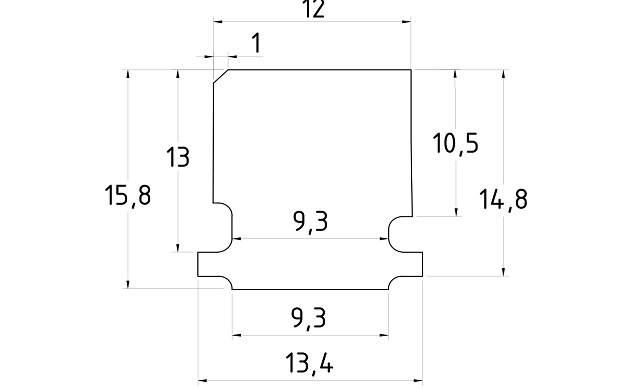 Подставка для стекла в профиль т40, материал ТЭП, цвет черный т40-05 2 Подставка для стекла в профиль т40, материал ТЭП, цвет черный т40-05 2