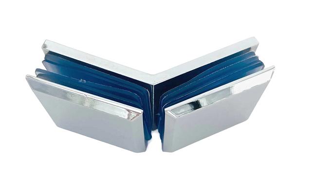 Коннектор для душевой кабины стекло-стекло 135°, 45х45, цинк , вырез 71 t736 PZn 2