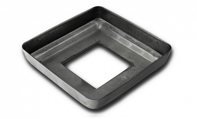 Низ стойки фигурный под трубу 40х40 мм, 82х82х0.8, высота 19 мм, полированный (AISI 304) k030 3 Низ стойки фигурный под трубу 40х40 мм, 82х82х0.8, высота 19 мм, полированный (AISI 304) k030 3