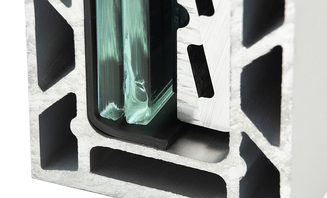 Комплект профиля зажимного для стекла 16мм и 8+8 , без отверстий, НЕАНОД. алюминий 100х60мм, т100-4-16  8 Комплект профиля зажимного для стекла 16мм и 8+8 , без отверстий, НЕАНОД. алюминий 100х60мм, т100-4-16  8