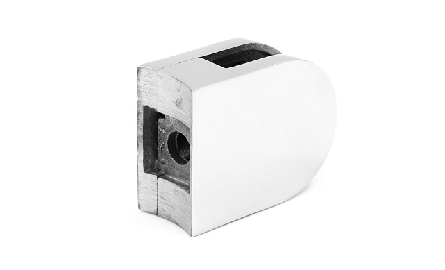 Стеклодержатель литой с вставками под стекло 8-10 мм, закругленный под Ø50.8 мм, 40х22х50, полированный, (AISI 304) k001-8 7 Стеклодержатель литой с вставками под стекло 8-10 мм, закругленный под Ø50.8 мм, 40х22х50, полированный, (AISI 304) k001-8 7