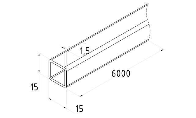 Труба нерж. AISI 304, 15х15 x1.5 х 6м, полированная k878 2 Труба нерж. AISI 304, 15х15 x1.5 х 6м, полированная k878 2