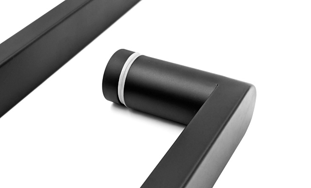 Ручка 225х425 круглая+квадратная труба AISI 304 черная t628 BL 4 Ручка 225х425 круглая+квадратная труба AISI 304 черная t628 BL 4