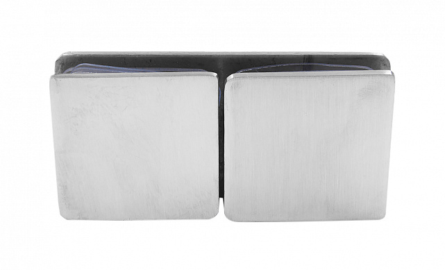 Коннектор для душевой кабины стекло-стекло 180°, 45х45, нерж 304, вырез 64 t724 SSS 6