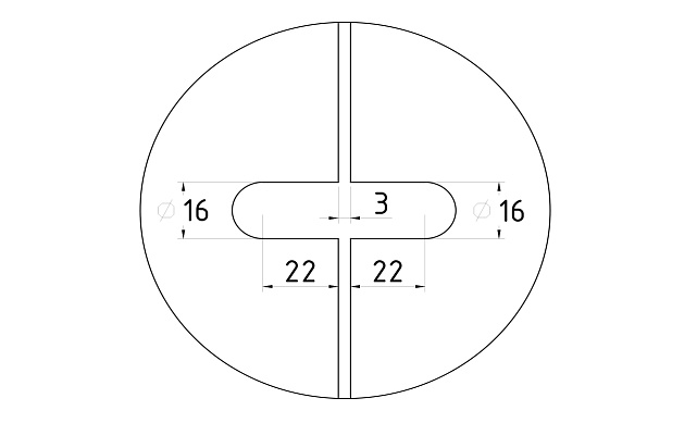 Коннектор для душевой кабины стекло-стекло 180°, 45х45, нерж 304, вырез 64 t724 SSS 4