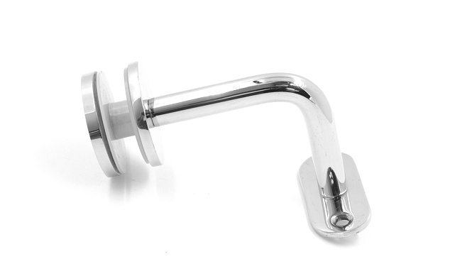 Держатель поручня на стекло 10-17 мм, с ложементом на плоскость, вынос 60х70 мм, Ø43х5 мм, нержавеющая сталь AISI 304, полированная k008-4 4 Держатель поручня на стекло 10-17 мм, с ложементом на плоскость, вынос 60х70 мм, Ø43х5 мм, нержавеющая сталь AISI 304, полированная k008-4 4