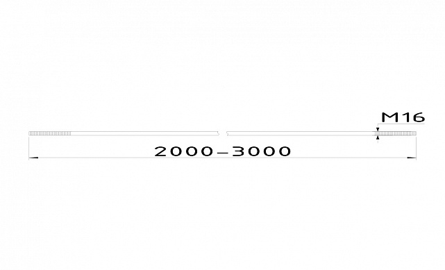 k668-16-L3 Вант (тяга) для козырька М16, 2000-3000мм (AISI 304) 3 k668-16-L3 Вант (тяга) для козырька М16, 2000-3000мм (AISI 304) 3
