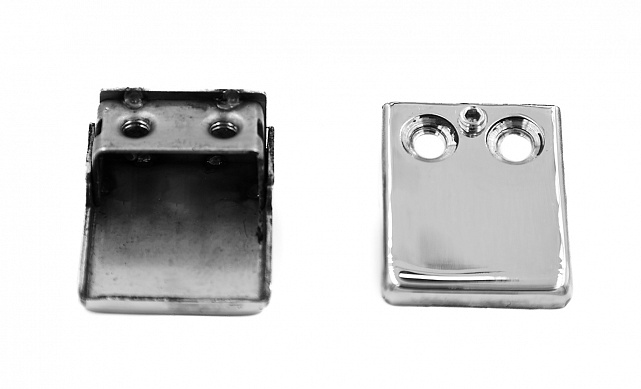 Стеклодержатель штампованный, под стекло 10 мм (5+5 мм), на плоскость 40х24х48 полированный (AISI 304) k352-10 7 Стеклодержатель штампованный, под стекло 10 мм (5+5 мм), на плоскость 40х24х48 полированный (AISI 304) k352-10 7