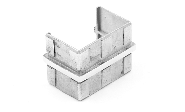 Соединитель для поручня с пазом 40х60 мм, полированный (AISI 304) k541 6 Соединитель для поручня с пазом 40х60 мм, полированный (AISI 304) k541 6