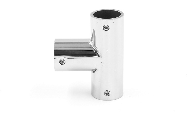 Соединитель-тройник для трубы 19 мм, нержавеющая сталь AISI 304, полированная t902 PSS 4 Соединитель-тройник для трубы 19 мм, нержавеющая сталь AISI 304, полированная t902 PSS 4