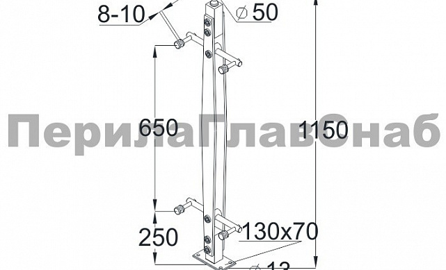 Стойка эксклюзивная из двух пластин с двумя спайдерными стеклодержателями, крепление в пол, регулируемый ложемент (AISI 304) k774 2 Стойка эксклюзивная из двух пластин с двумя спайдерными стеклодержателями, крепление в пол, регулируемый ложемент (AISI 304) k774 2