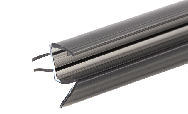 Уплотнитель для стекла 8мм, полупрозрачный черный, пол-стекло 2,2 м t206-2 BL  3 Уплотнитель для стекла 8мм, полупрозрачный черный, пол-стекло 2,2 м t206-2 BL  3