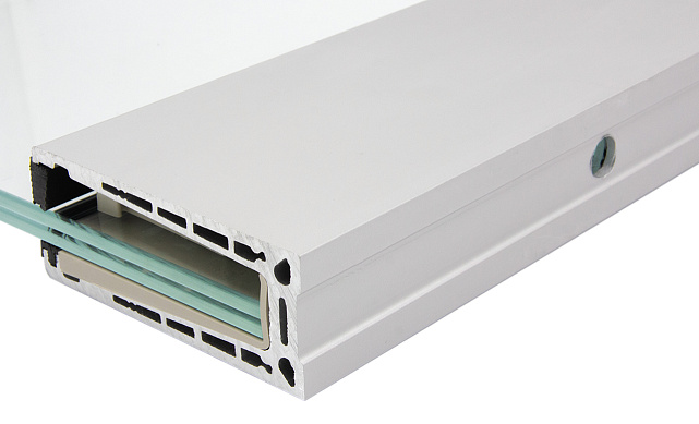 Комплект профиля зажимного  для стекла 10 мм, с отверстиями,  АНОД, алюминий,  k601-2-10 6 Комплект профиля зажимного  для стекла 10 мм, с отверстиями,  АНОД, алюминий,  k601-2-10 6