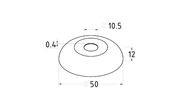 Низ стойки Ø10.5 мм, S=0.4 мм, 50х13 мм, полированный (AISI 304) k202-3 3 Низ стойки Ø10.5 мм, S=0.4 мм, 50х13 мм, полированный (AISI 304) k202-3 3