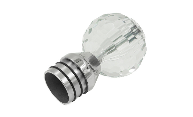 Стеклянный шар, наконечник на стойку Ø50.8 мм, с алюминиевой системой фиксации, прозрачный k248 5 Стеклянный шар, наконечник на стойку Ø50.8 мм, с алюминиевой системой фиксации, прозрачный k248 5