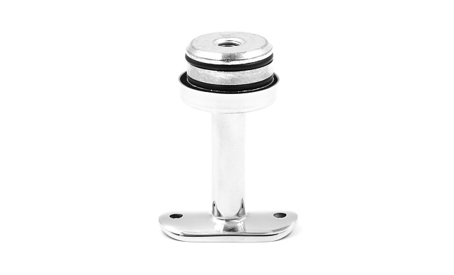 Наконечник палец с алюминиевой системой фиксации на стойке Ø38.1х1.5 мм, с не регулируемым ложементом 90° под поручень Ø50.8 мм, полированный, нержавеющий (AISI 304) k199 6 Наконечник палец с алюминиевой системой фиксации на стойке Ø38.1х1.5 мм, с не регулируемым ложементом 90° под поручень Ø50.8 мм, полированный, нержавеющий (AISI 304) k199 6