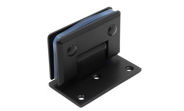 Петля для душевой стена-стекло 90х55 мм, 90°, односторонняя, цинк, черный t305 BZn 4 Петля для душевой стена-стекло 90х55 мм, 90°, односторонняя, цинк, черный t305 BZn 4