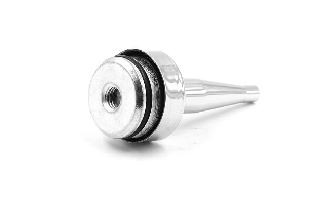 Наконечник палец (солдатик) с системой фиксации из алюминия в стойке Ø38.1 мм, полированный, нержавеющий (AISI 304) k041 4