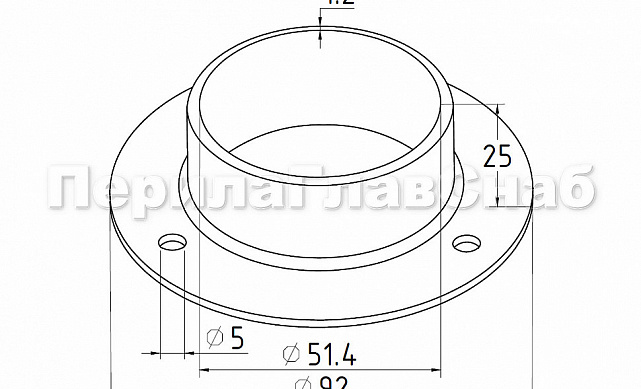 Фланец штампованный, полированный для Ø50.8 мм, толщина 1.2 мм (AISI 304) ЭКОНОМ k532-2 3 Фланец штампованный, полированный для Ø50.8 мм, толщина 1.2 мм (AISI 304) ЭКОНОМ k532-2 3