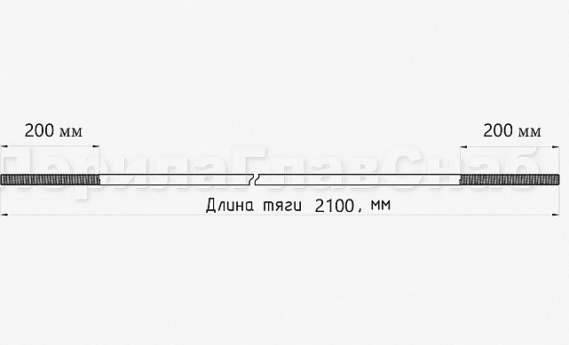 Ванта (тяга) для козырька с резьбой М16, длина 2100 мм (AISI 304) k667-2 2 Ванта (тяга) для козырька с резьбой М16, длина 2100 мм (AISI 304) k667-2 2