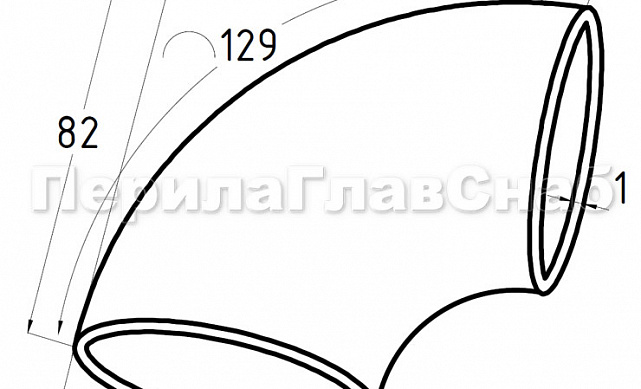 Отвод поручня под сварку Ø50.8х1.0 мм, 400 Grit, (AISI 304) k021-6 2 Отвод поручня под сварку Ø50.8х1.0 мм, 400 Grit, (AISI 304) k021-6 2