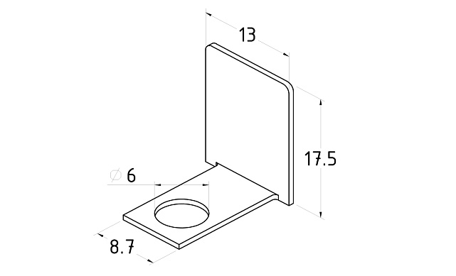 Торцевая заглушка для профиля t756 t757 2 Торцевая заглушка для профиля t756 t757 2