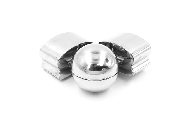 Поворот пластикового фигурного поручня, шаровый, полированный, AISI 304 k061 3 Поворот пластикового фигурного поручня, шаровый, полированный, AISI 304 k061 3