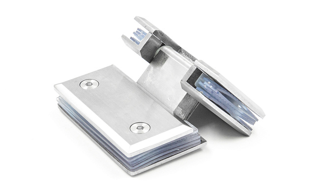 Петля для душевой стекло-стекло 90х55 мм, 135°, нержавеющая сталь AISI 304, шлифованная t302 SSS 8 Петля для душевой стекло-стекло 90х55 мм, 135°, нержавеющая сталь AISI 304, шлифованная t302 SSS 8