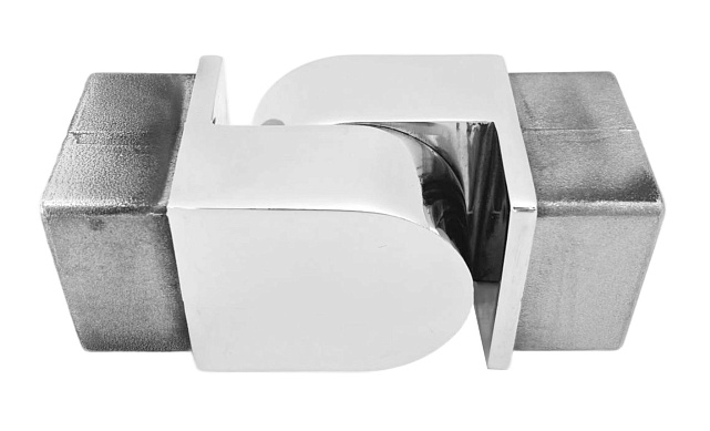 Отвод для поручня с пазом 40х40 мм, шарнирный, полир., (AISI 304) k546-2 3 Отвод для поручня с пазом 40х40 мм, шарнирный, полир., (AISI 304) k546-2 3