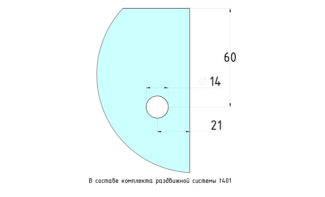 Соединитель труба-стекло для прямоугольного трека, нержавеющая сталь AISI 304, черная t462 BL 3