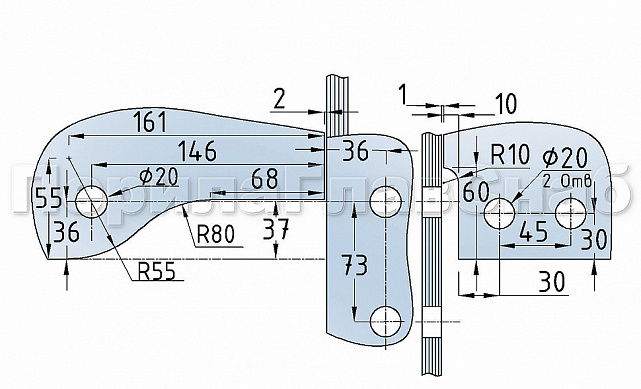 Фитинг угловой с осью и ребром жесткости, шлифованный t141L SSS 3 Фитинг угловой с осью и ребром жесткости, шлифованный t141L SSS 3