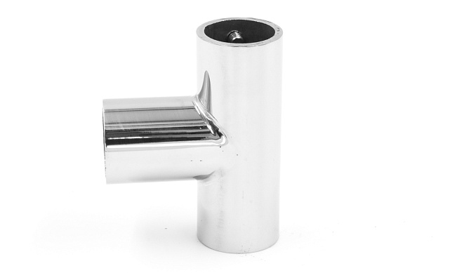 Соединитель-тройник для трубы 19 мм, нержавеющая сталь AISI 304, полированная t902 PSS 6 Соединитель-тройник для трубы 19 мм, нержавеющая сталь AISI 304, полированная t902 PSS 6