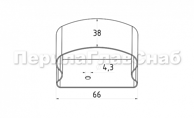 Заглушка для пластикового фигурного поручня (AISI 304) k208 2