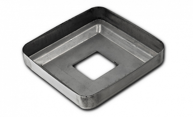 Низ стойки под трубу 20х20 мм, 66х66, высота 16 мм, полированный (AISI 304) k397 3 Низ стойки под трубу 20х20 мм, 66х66, высота 16 мм, полированный (AISI 304) k397 3