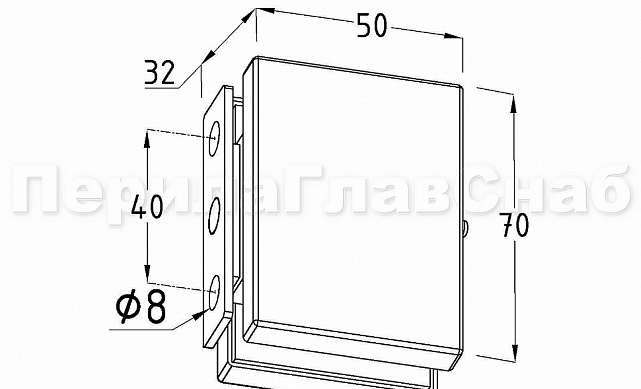 Коннектор стена-стекло с монтажной пластиной, полированный, вырез 09 t192 PSS 3 Коннектор стена-стекло с монтажной пластиной, полированный, вырез 09 t192 PSS 3
