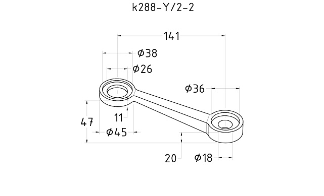 Cпайдер, литой,полированный Y/2-141 мм, AISI 304, 1х26х38, 1х18х36/40мм, нагрузки: 1кН, 2кН k288-Y/2-2 2 Cпайдер, литой,полированный Y/2-141 мм, AISI 304, 1х26х38, 1х18х36/40мм, нагрузки: 1кН, 2кН k288-Y/2-2 2