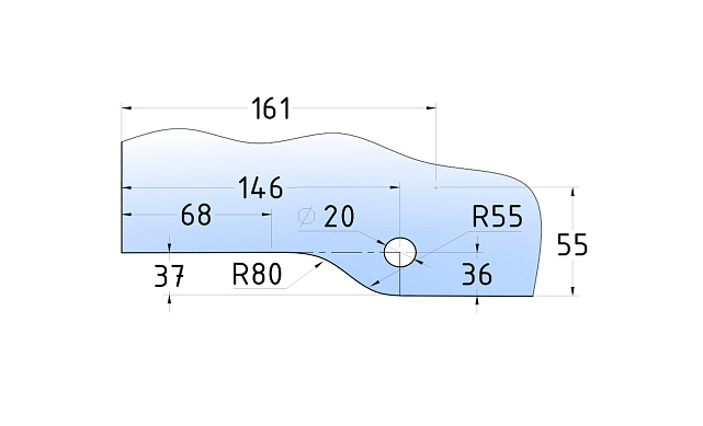 Нижний фитинг комплект (петля), полир, вырез 01 t110-2 PSS 3 Нижний фитинг комплект (петля), полир, вырез 01 t110-2 PSS 3