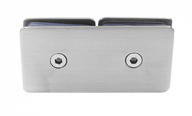 Коннектор для душевой кабины стекло-стекло 180°, 45х45, нерж 304, вырез 64 t724 SSS 7