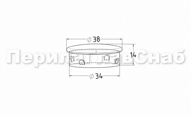 Заглушка штампованная для трубы Ø38.1х0.6 мм (AISI 316) полированная k036-8 2 Заглушка штампованная для трубы Ø38.1х0.6 мм (AISI 316) полированная k036-8 2